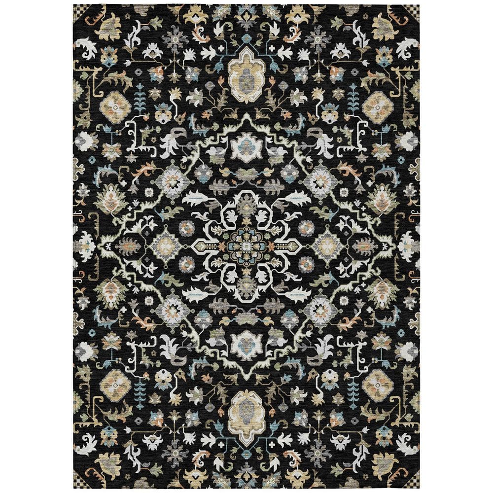 Chantille Machine Washable Indoor/Outdoor Abstract ACN3004 Black 10 ft. x 14 ft. Area Rug price history on PriceWatchPro