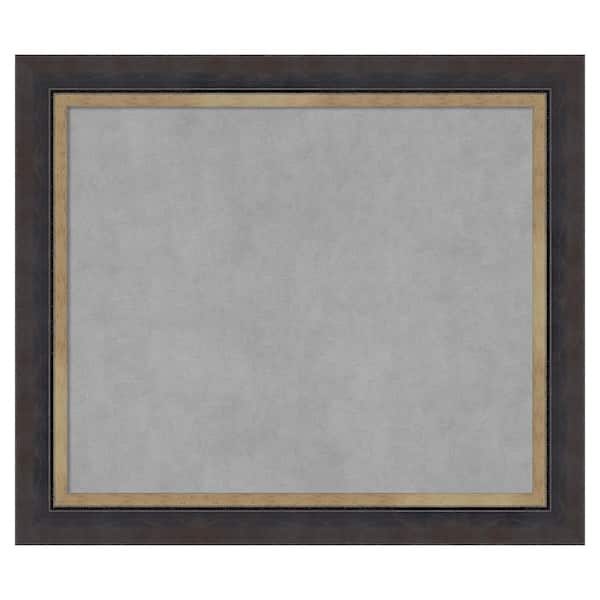 Amanti Art Hammered Charcoal Tan 29 in. x 25 in Framed Magnetic Board