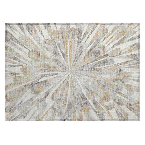 Chantille Machine Washable Indoor/Outdoor Abstract ACN2838 Ivory 2 ft. x 3 ft. Accent Rug