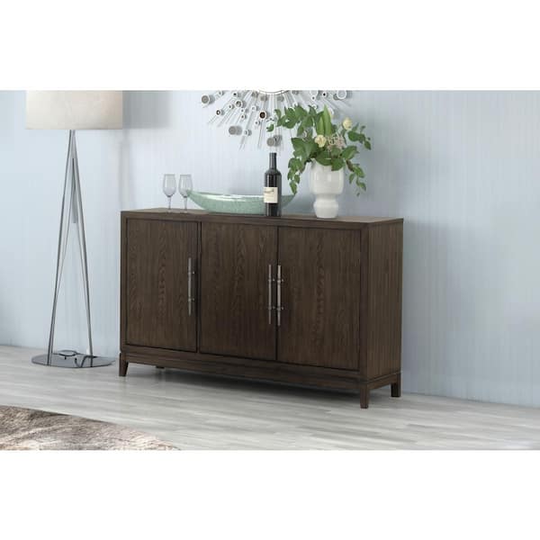 NEW CLASSIC HOME FURNISHINGS New Classic Furniture Cityscape Walnut Wood 56 in. Buffet Sever