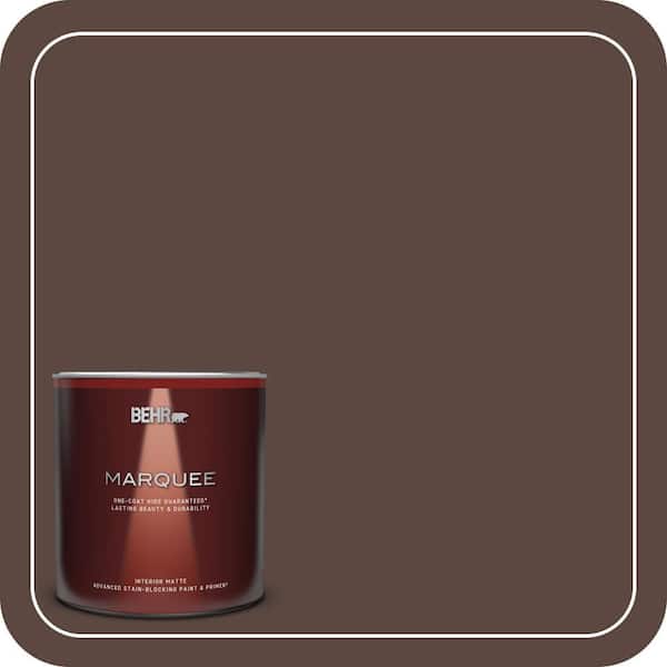 BEHR MARQUEE 1 qt. #N170-7 Baronial Brown Matte Interior Paint & Primer