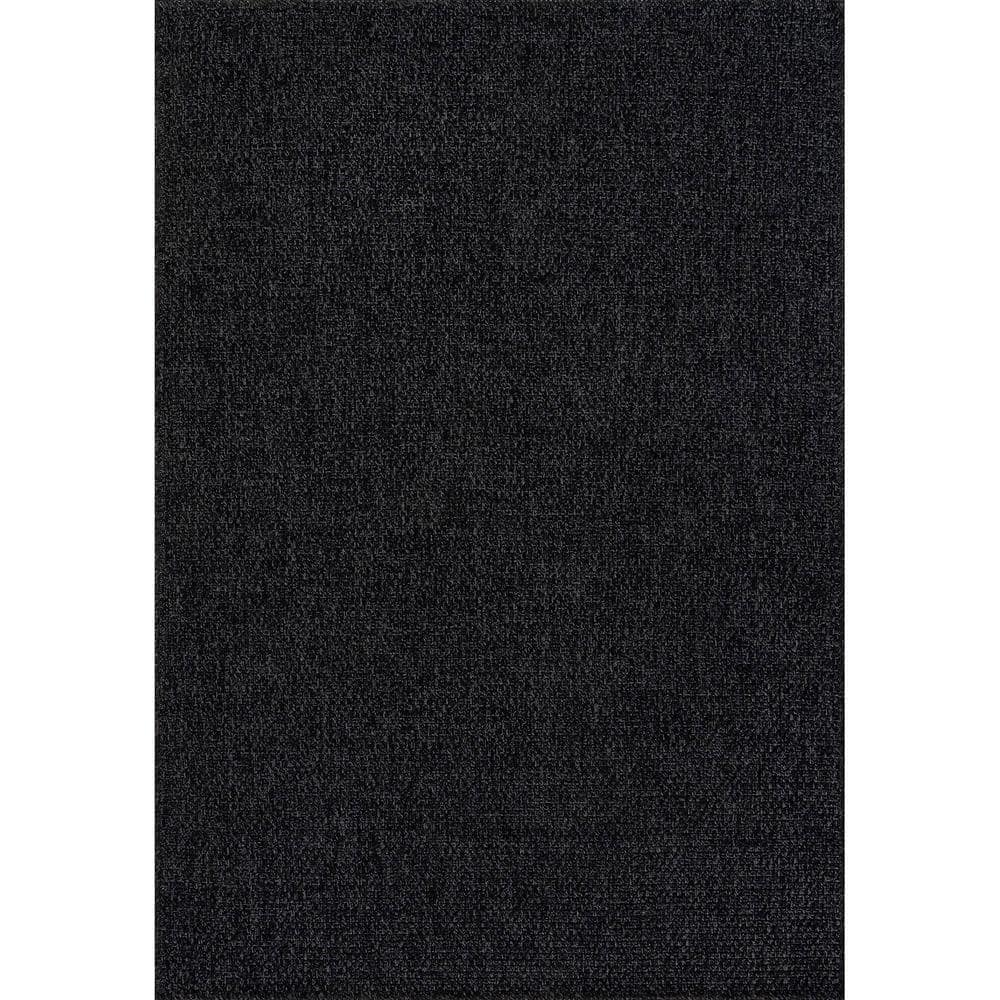 Jutem Dark Grey 2 ft. x 3 ft. Solid Indoor Area Rug
