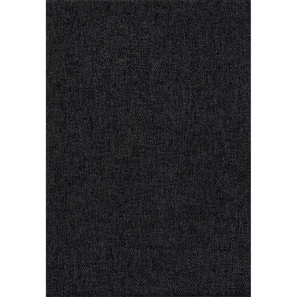 Unbranded Jutem Dark Grey 4 ft. x 6 ft. Solid Indoor Area Rug