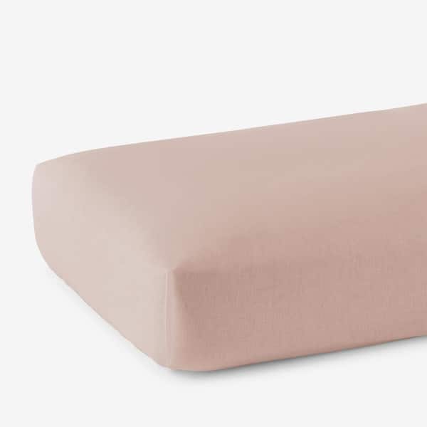 The Company Store Legends Hotel Rose Washed Linen Twin Fitted Sheet