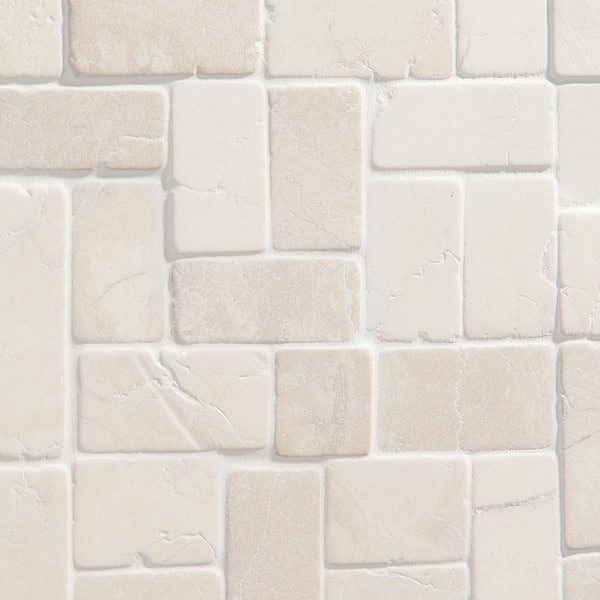 Ivy Hill Tile Countryside Interlocking 11.81 in. x 11.81 in. White 