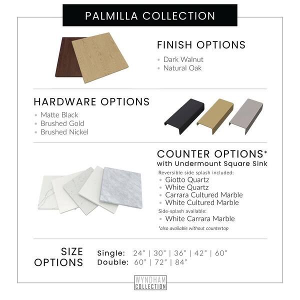 Wyndham Collection Palmilla 36 in. Single Freestanding Dark