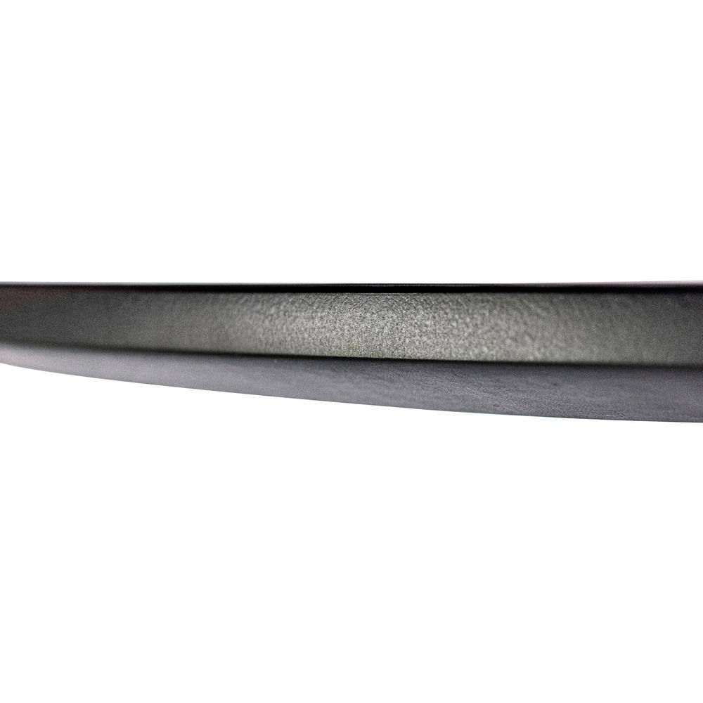 Bristol Black Round Mid-Century Modern Dining Table with Wood Top