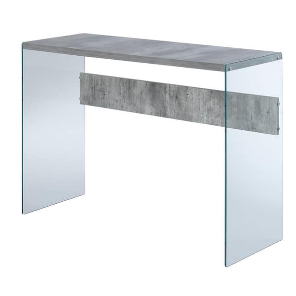 Convenience Concepts SoHo 44 in. Faux Birch/Glass Standard Rectangle Console Table