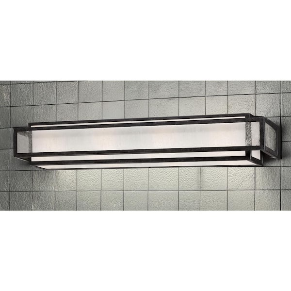 4-Light Aged Charcoal Bath Light