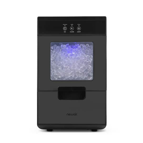 Elexnux 16.9 in. Ice Production per Day(44 lb), 32 lb. Portable Ice Maker  in Black with Intelligent panel and nugget maker. NBHKICMDOE09 - The Home  Depot