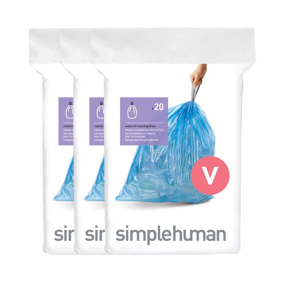 16 Liter to 18 Liter Code V Custom-Fit Kitchen Drawstring Trash Bag Liners 