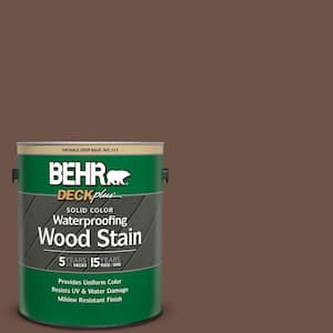1 gal. #N230-7 Rustic Tobacco Solid Color Waterproofing Exterior Wood Stain
