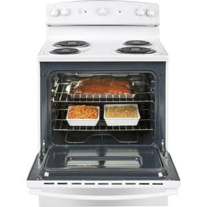 30 in. 4 Element Freestanding Electric Range in White with Standard Cooking