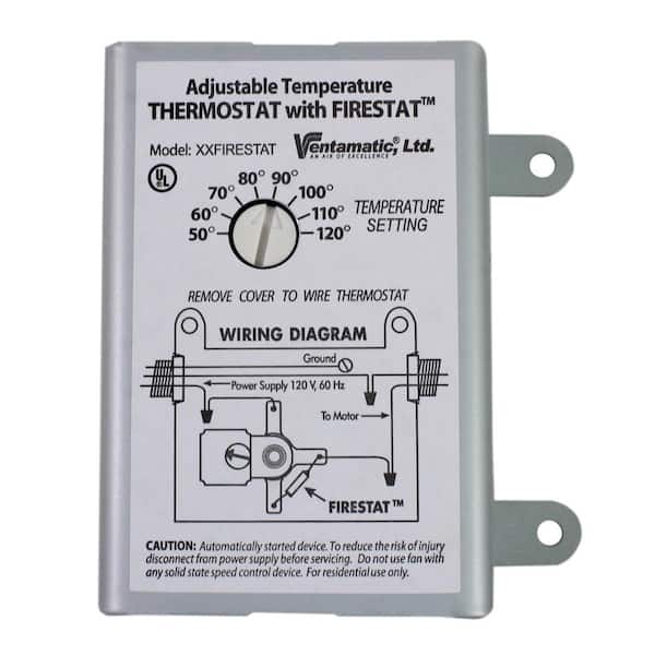 Maxx Air 10-Amp Programmable Thermostat with Firestat