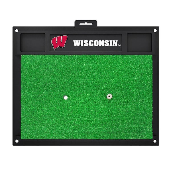 FANMATS NCAA University of Wisconsin 17 in. x 20 in. Golf Hitting Mat