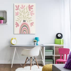 Pastel Arched Flower Vase by Martina Pavlova Unframed Nature Graphic Art Print 45 in. x 30 in.