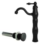 Victorian Single Hole Single-Handle Vessel Bathroom Faucet with Drain in Oil Rubbed Bronze