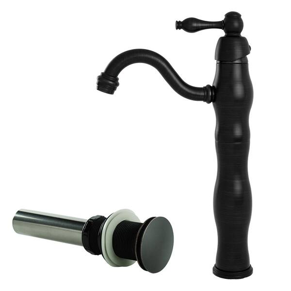 Fontaine Victorian Single Hole Single-Handle Vessel Bathroom Faucet with Drain in Oil Rubbed Bronze