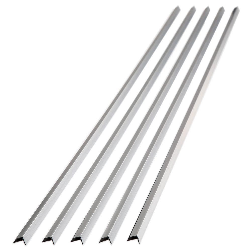 Fasade 47" Brushed Aluminum Vinyl Corner Trim (5 Pack)