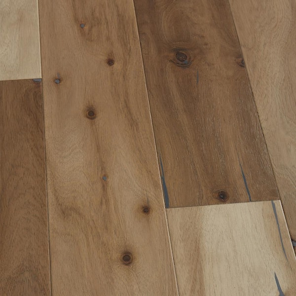 Malibu Wide Plank Manresa Hickory 1/2 in. T x 6.5 in. W Tongue & Groove Wire Brushed Engineered Hardwood Flooring (20.35 sq. ft. / case)