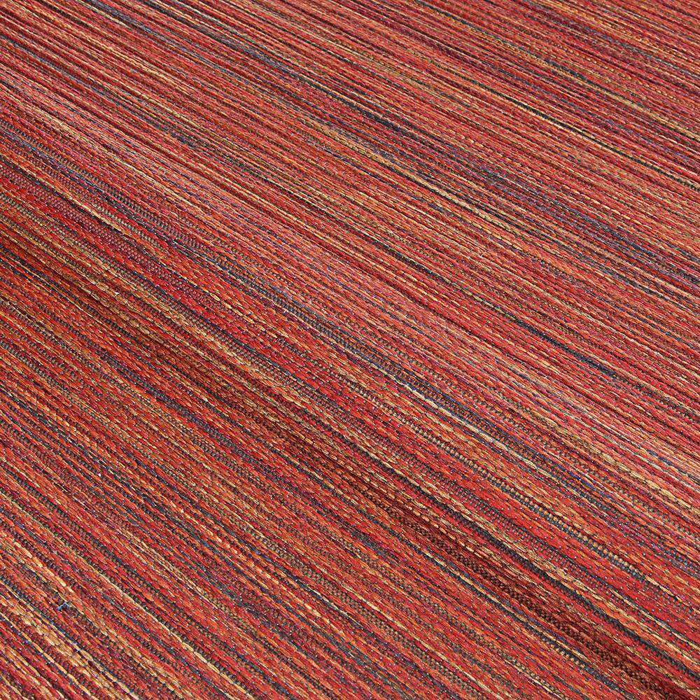 Crimson Red Rectangular 5' x 7' Easy-Care Poly-Wool Blend Rug