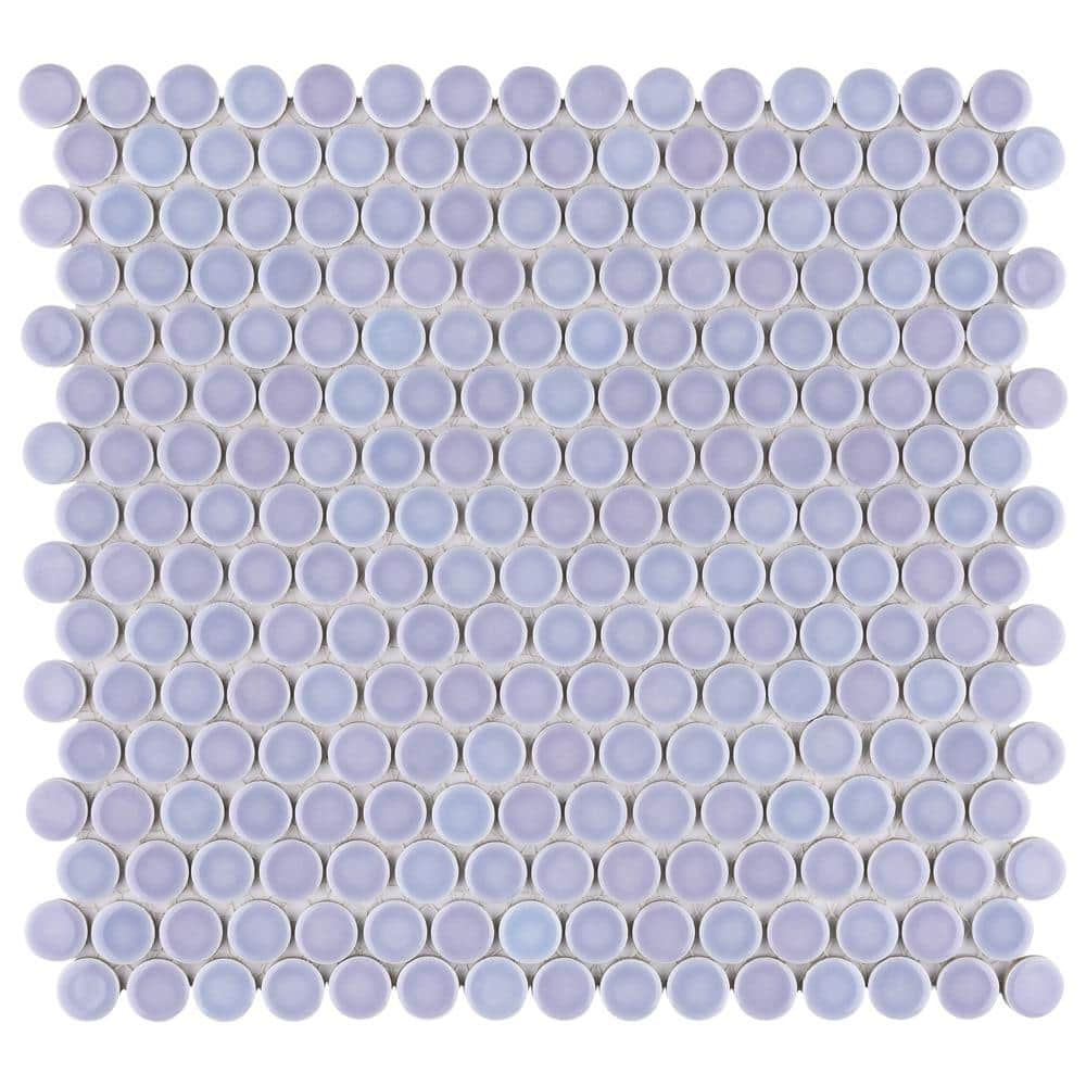 Hudson Penny Round Lavendar 6 in. x 6 in. Porcelain Mosaic Take Home Tile Sample price history on PriceWatchPro