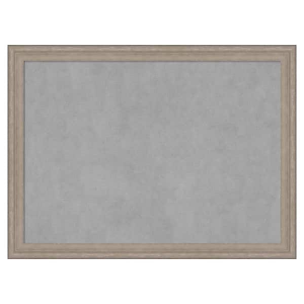 Amanti Art Curve Grey Wash 31 in. W. x 23 in. Magnetic Board, Memo Board