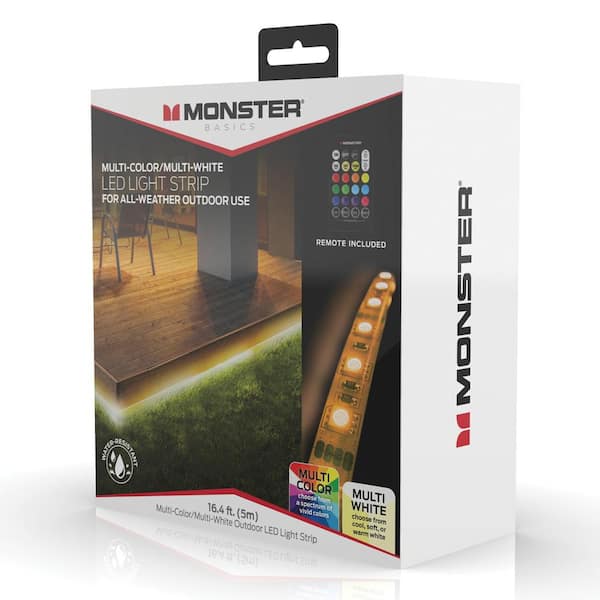 Monster 16 4 Ft Indoor Outdoor Led, Home Depot Outdoor Led Light Strips
