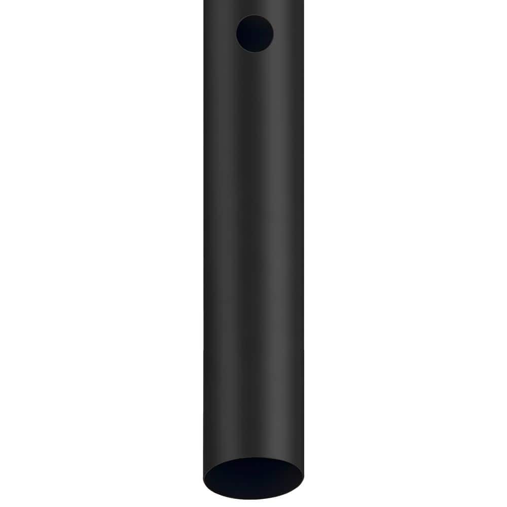 Black Steel Outdoor Lamp Post with Cross Arm, 80-Inch
