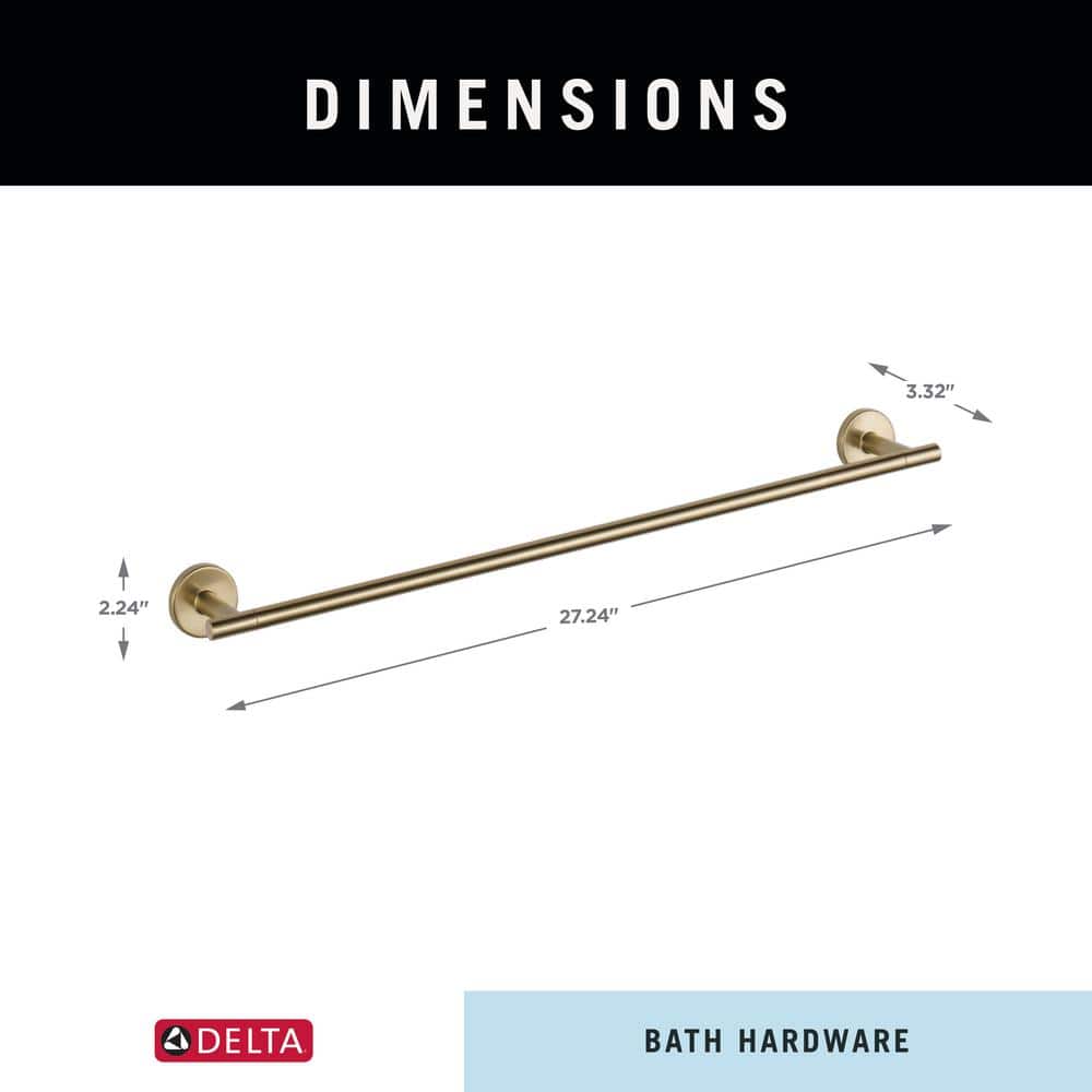 Champagne Bronze 24" Wall Mounted Towel Bar