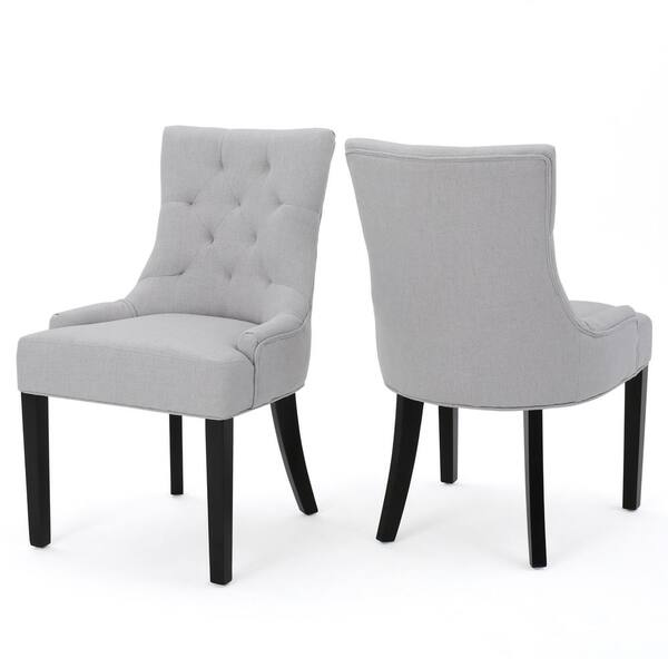 Noble House Hayden Light Grey, Set Of 2 Dining Chairs Grey