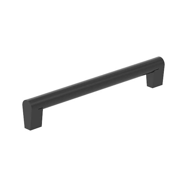 Amerock Composite 7-9/16 in. Modern Matte Black Bar Cabinet Pull