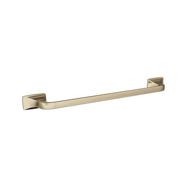 Amerock Highland Ridge 18 in. (457 mm) L Towel Bar in Golden Champagne