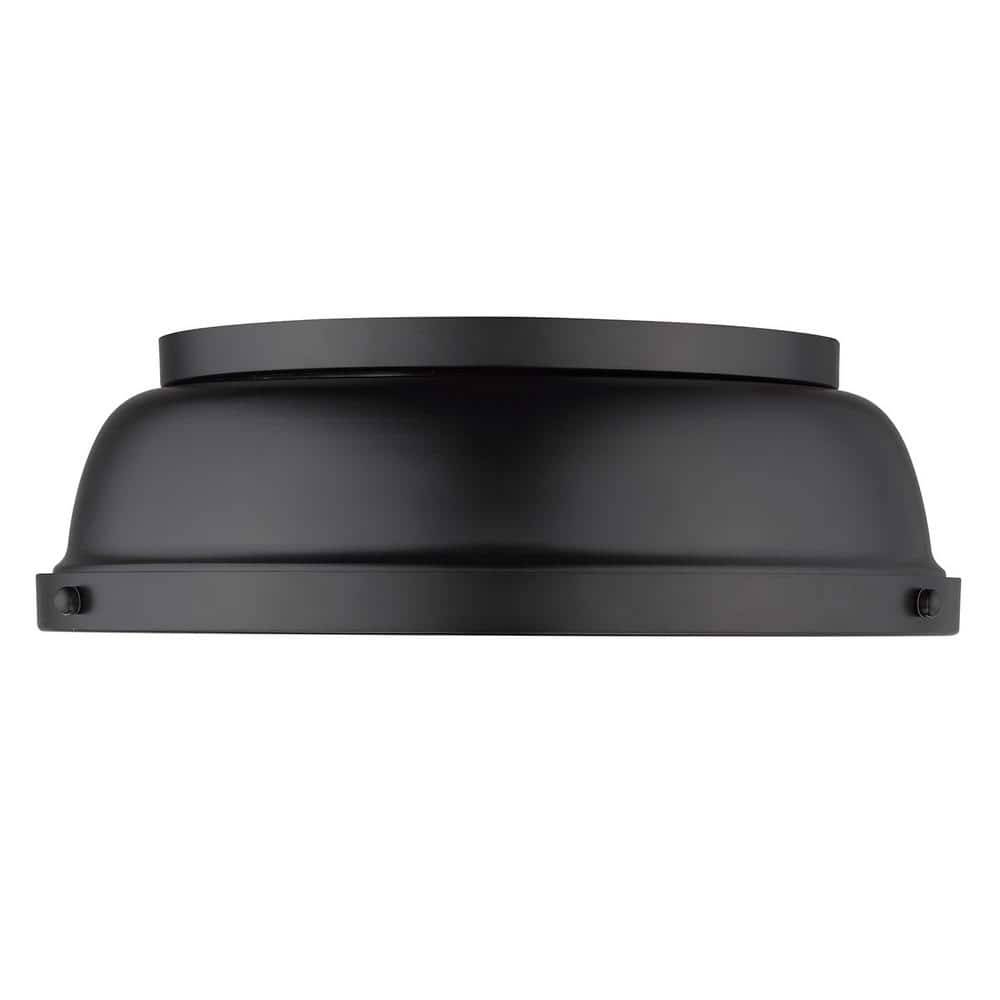 Duncan 14" Matte Black Indoor Flush Mount Light