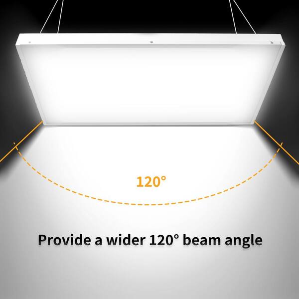Bieuoram 2 ft. 100-Watt Integrated LED White High Bay Light 5000K Industrial Workshop Linear Hanging Light（4-Pack）