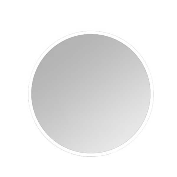 Tatahance 24 in. W x 24 in. H Large Round Frameless LED Light Wall Bathroom Vanity Mirror