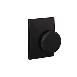 Custom Bowery Matte Black Combined Interior Door Knob with Century Trim