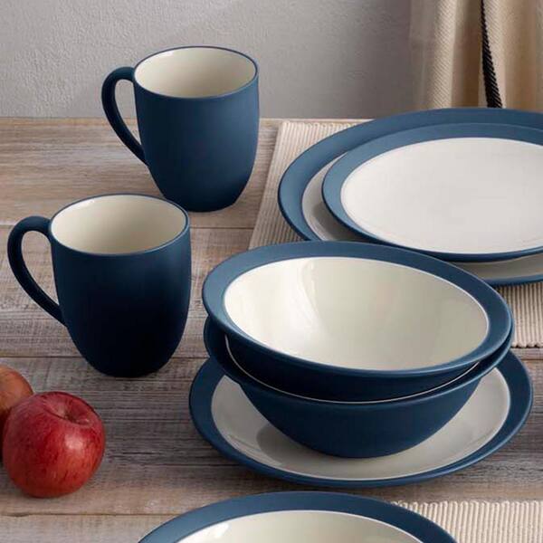Noritake Colorwave Blue 16-Piece Curve (Blue) Stoneware Dinnerware