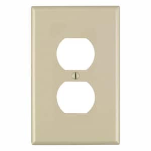 1-Gang Ivory Midway Duplex Outlet Nylon Wall Plate (10-Pack)