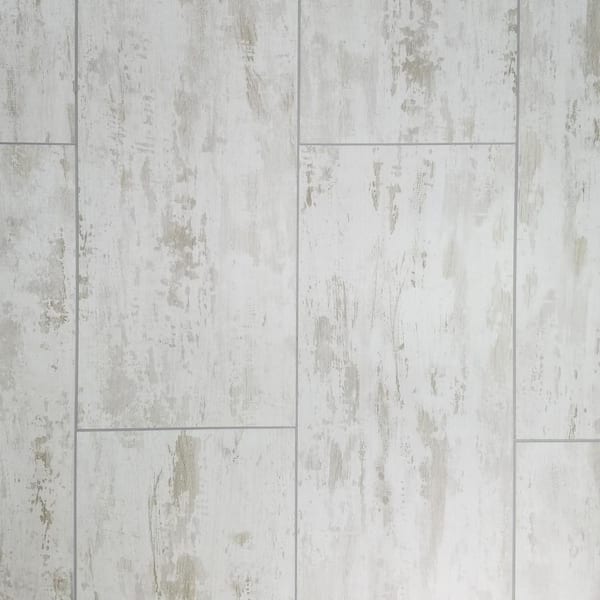 French Country Large Format 7 in. x 16 in. White Birch Wood Glass Subway Wall Tile (1.556 sq.ft./Case)