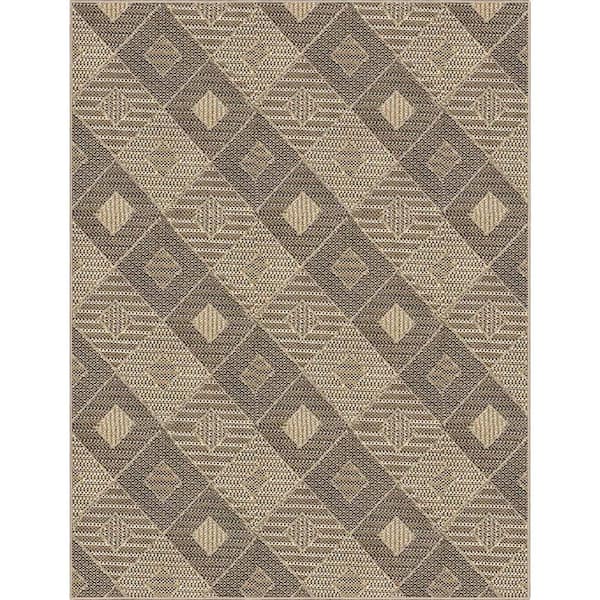 Alto Heritage Moroccan Diamond Outdoor, Natural 5 ft. x 7 ft. Area Rug