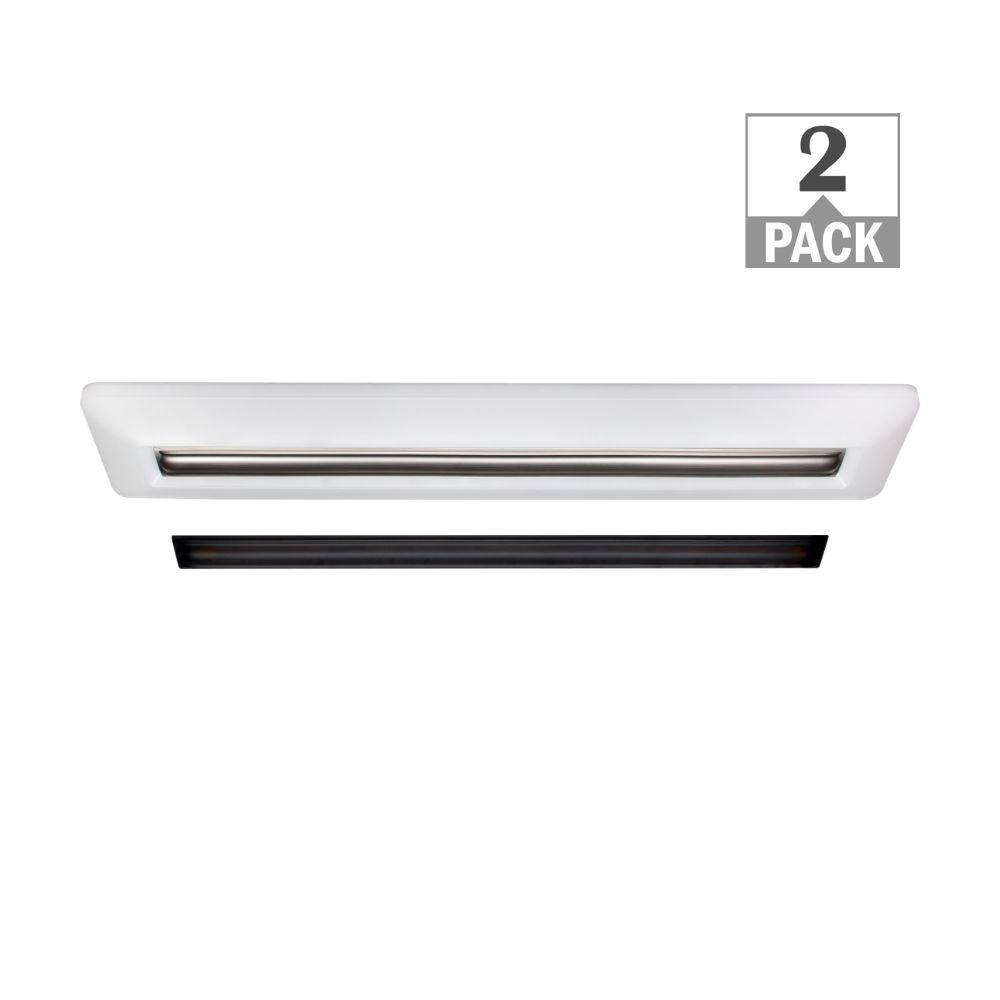 4 ft. White Adjustable CCT Linear LED Flush Mount with Night Light Brushed Nickel Or Oil Rubbed Bronze Trims (2-Pack) price history on PriceWatchPro