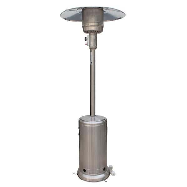 Tidoin 41,000 BTU Silver Stainless Steel Freestanding Propane Heater with Wheels