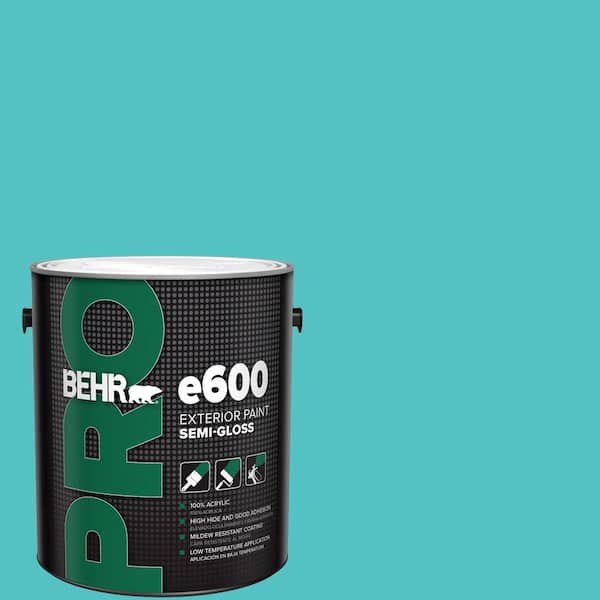 BEHR PRO 1 gal. #500B-4 Gem Turquoise Semi-Gloss Exterior Paint