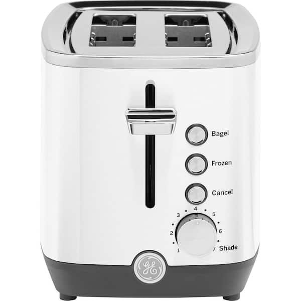 2-Slice 850-Watt White Toaster with 7-Shade Settings