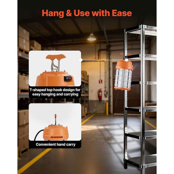 VEVOR LED Temporary Work Light, 19000 lm, 5000K Durable and Water