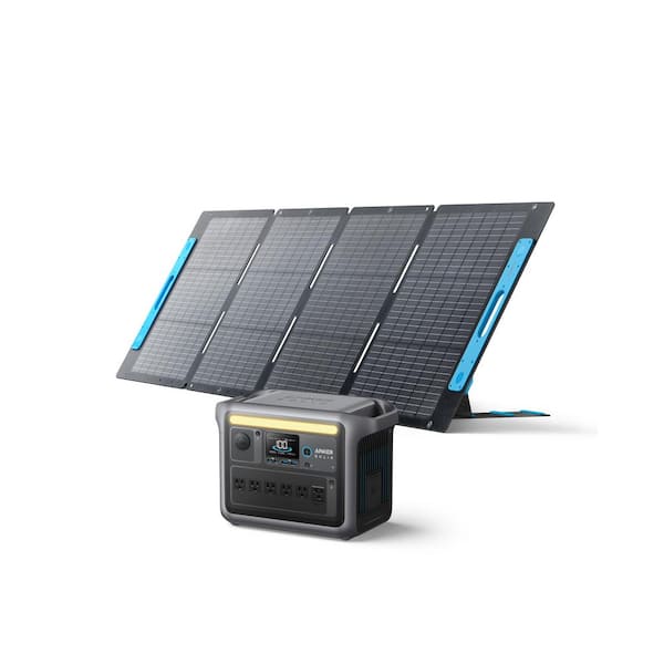 1800W Continuous/2400W Peak Output Solar Generator SOLIX C1000X Push Button  Start Battery Generator w/ 1x200W SP200