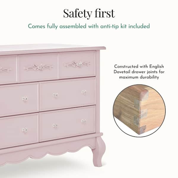 Reviews for Evolur Aurora Blush Pink Double Dresser (7-Drawer) | Pg 1