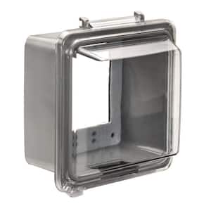 31 in. 1 Weatherproof Double Gang In-Use Clear Cover