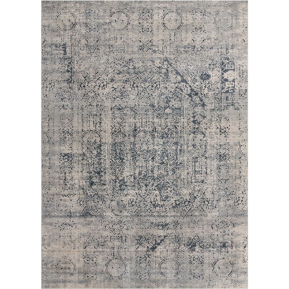 Unique Loom Chateau Quincy Gray 9' 0 x 12' 0 Area Rug 3136053 The
